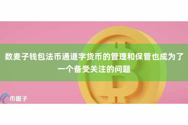 数麦子钱包法币通道字货币的管理和保管也成为了一个备受关注的问题