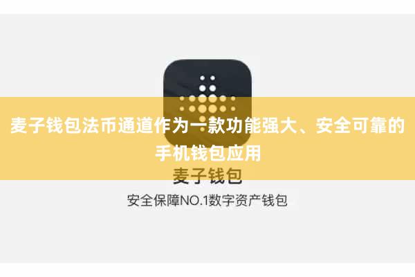 麦子钱包法币通道作为一款功能强大、安全可靠的手机钱包应用
